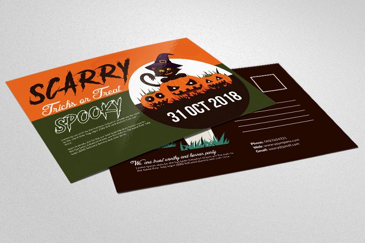 Halloween Trick or Treat Postcard