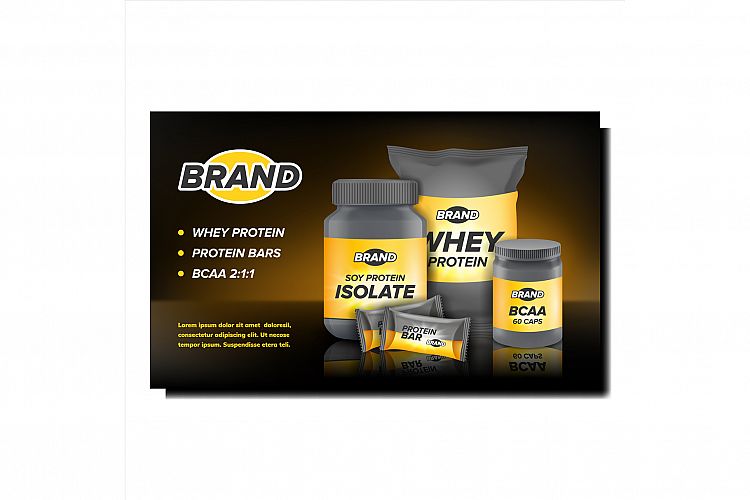 Sport Supplements Creative Promotion Poster Vector example image 1