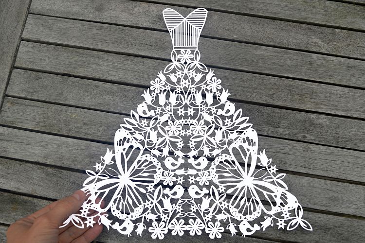 Wedding Dress SVG / DXF / EPS Files