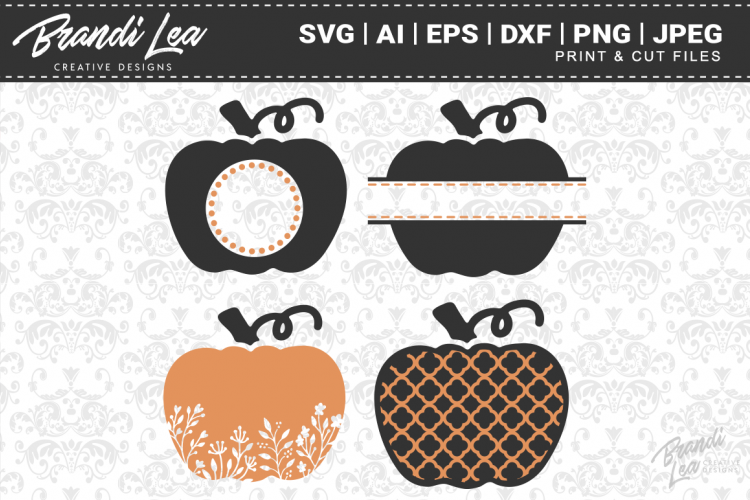 4 Pc. Pumpkin Set SVG Cutting Files
