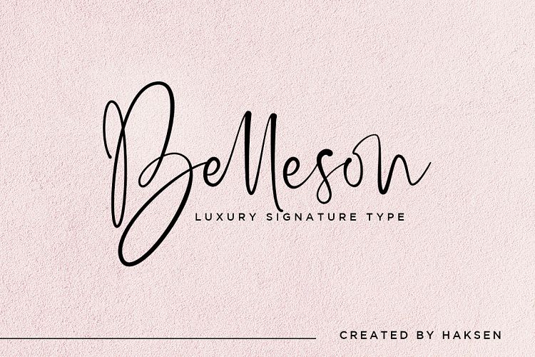 Belleson Luxury Script Type