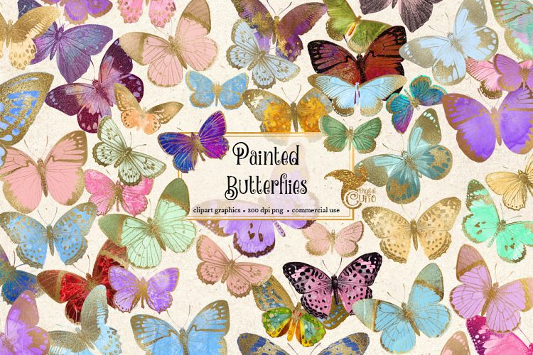 Painted Butterfly Clipart