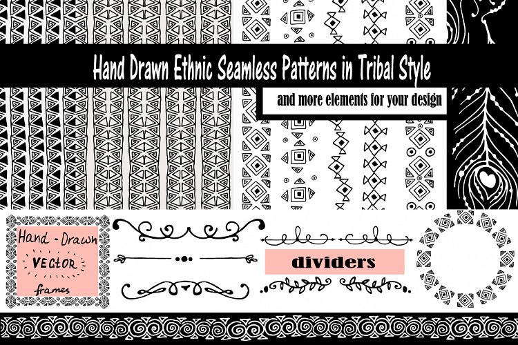 Hand-Drawn Ethnic Seamless Patterns