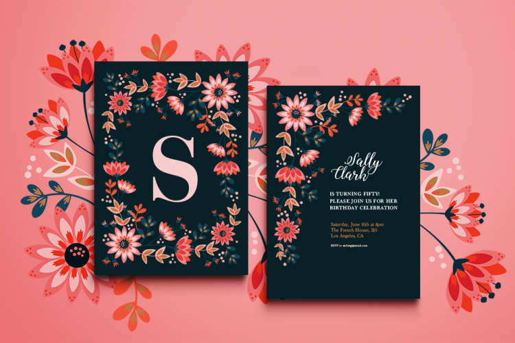 Sochi Floral Invitation