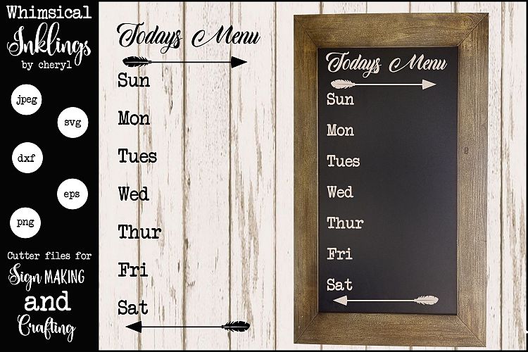 Weekly Menu SVG