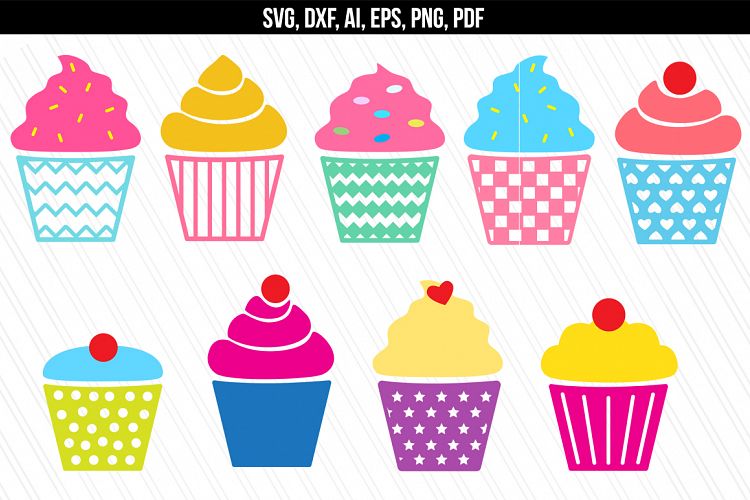 Cupcakes SVG/ DXF cutting files