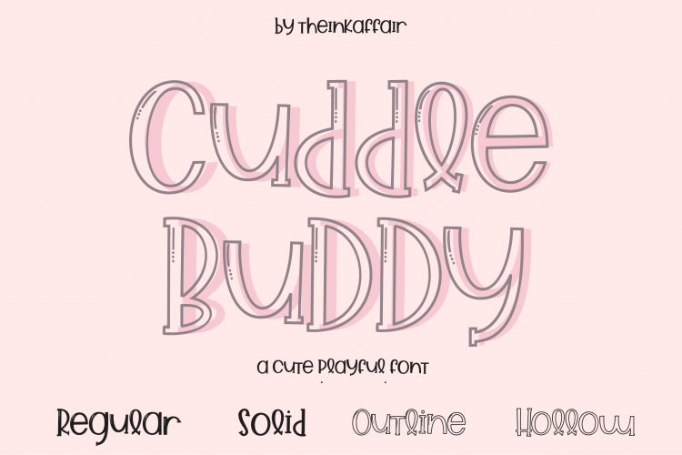 Cuddle Buddy A cute playful Font