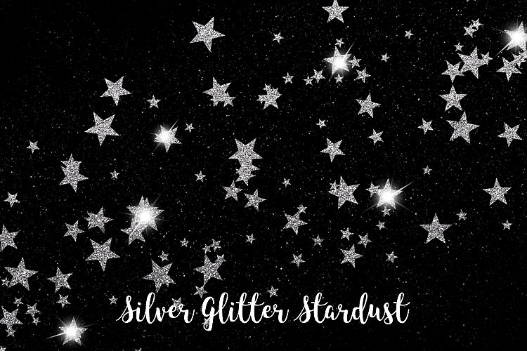 Silver Glitter Stardust, Transparent PNG