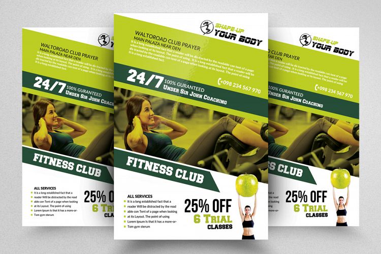 Body Fitness Club Flyer Template