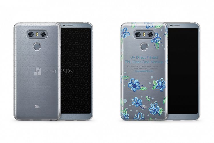 LG G6 UV TPU Clear Mobile Case Design Mockup 2017 example image 1