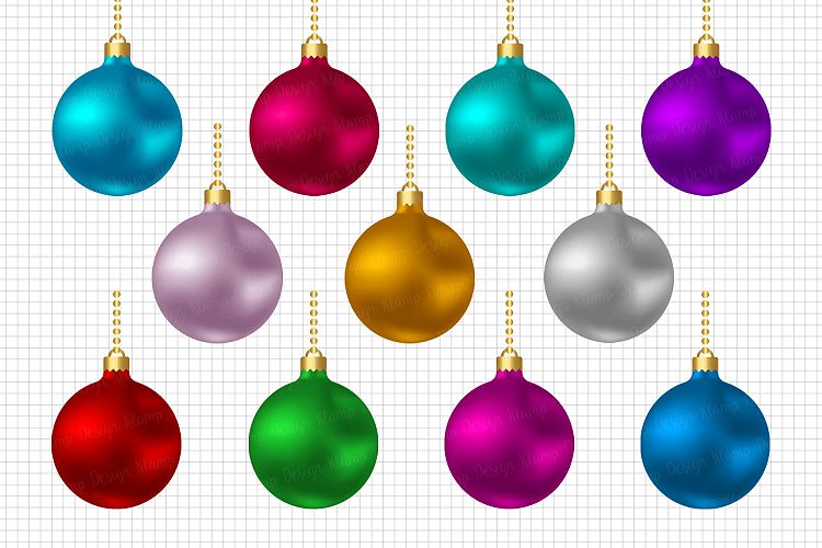 Christmas Balls Clipart, Christmas Graphic and Illustrations, Scrapbooking, Card Making, Decorations