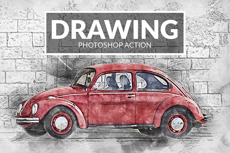 Drawing Photoshop Action