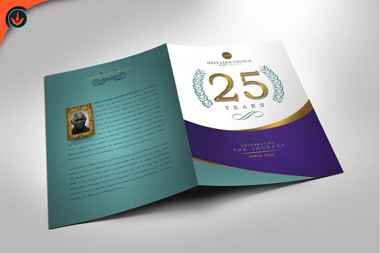 Regal Church Anniversary Program Photoshop Template