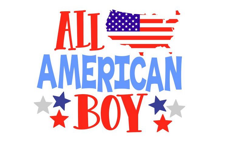 4th of July SVG, All American Boy, freedom svg, 4th of July shirt, patriotic cut file, svg file SVG, eps, dxf, png, jpeg