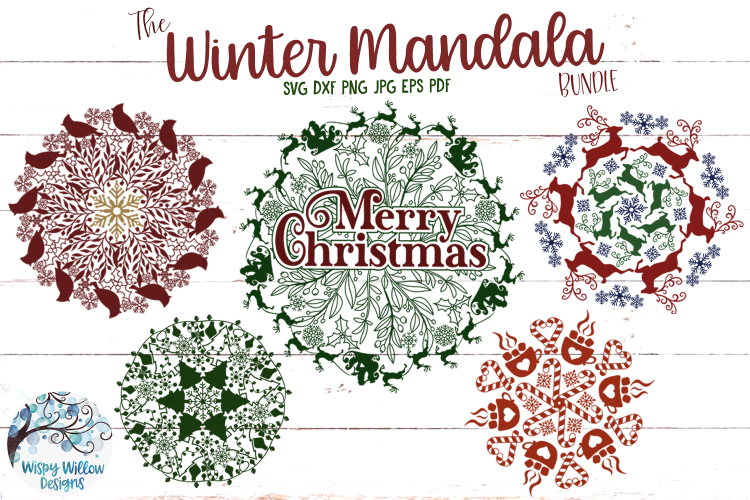 Download Winter Mandala SVG Bundle | Christmas Mandala SVG Cut Files (365762) | SVGs | Design Bundles