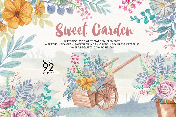 Watercolor Sweet Garden
