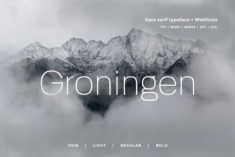 Groningen - Modern San-serif Typeface Webfonts