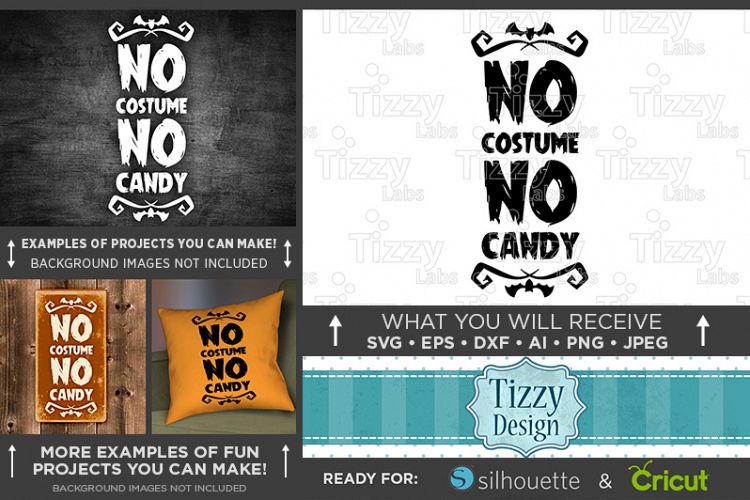 Halloween Svg files - No Costume No Candy Svg File - 4034