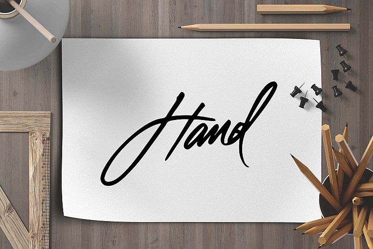 HAND lettering Word Vector