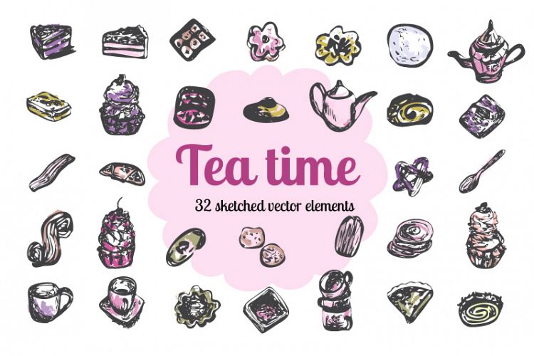 Tea Time - Vector set