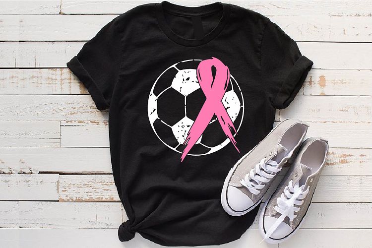 Soccer Tackle Breast Cancer Svg Awareness ribbon 1022s