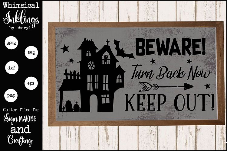 Turn Back Now Haunted House SVG