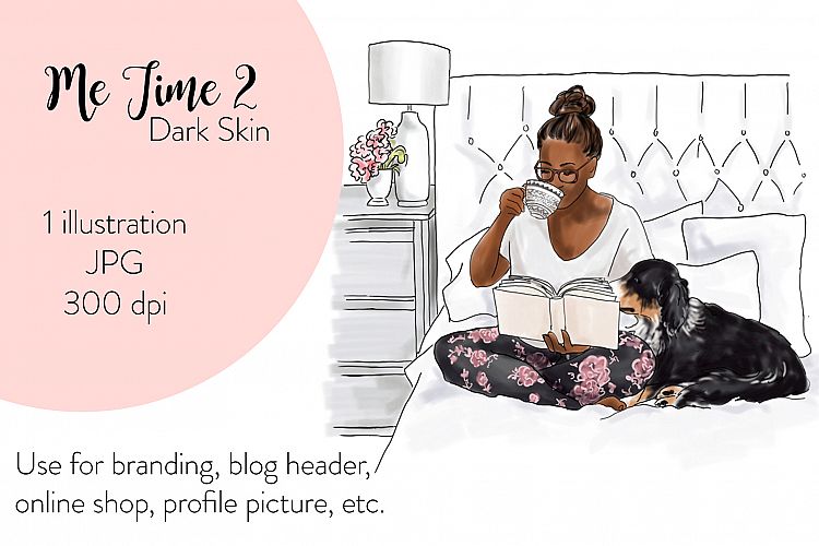 Fashion illustration - Me Time 2 - Dark Skin