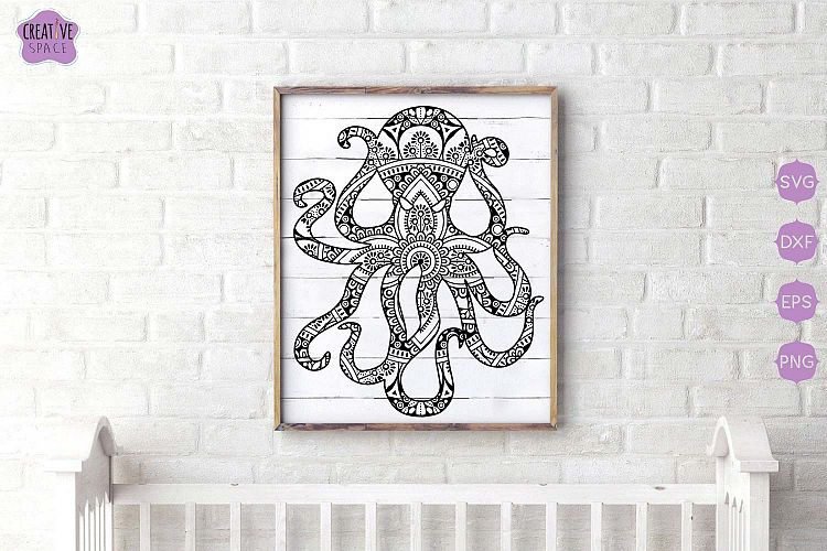 Zentangle Octopus svg