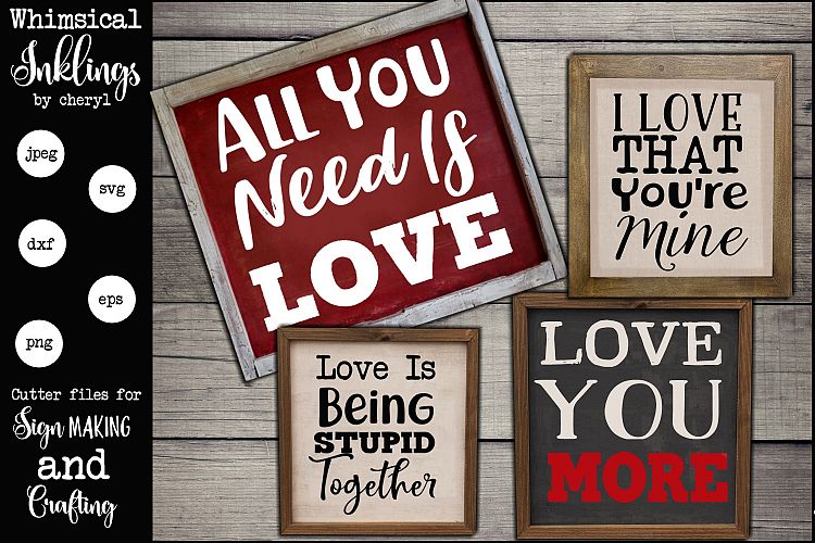 Love You More SVG Set