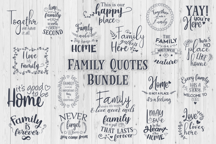SALE! 20 Family quotes bundle, Quote sign svg, family quote.