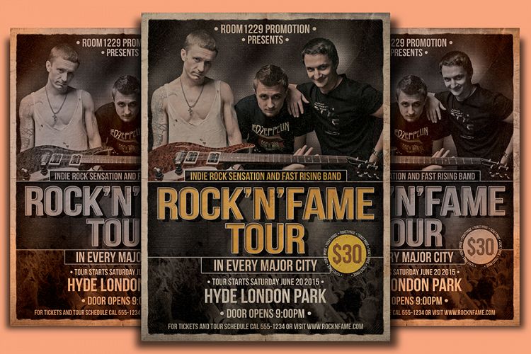 Rock N Fame Flyer Ticket Templates