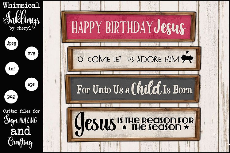 Happy Birthday Jesus SVG Set