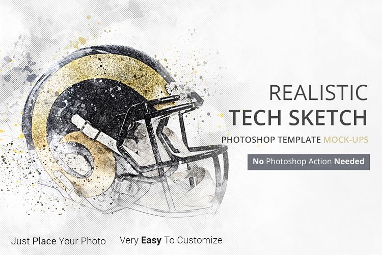 Tech Sketch Art Photoshop Mock-ups