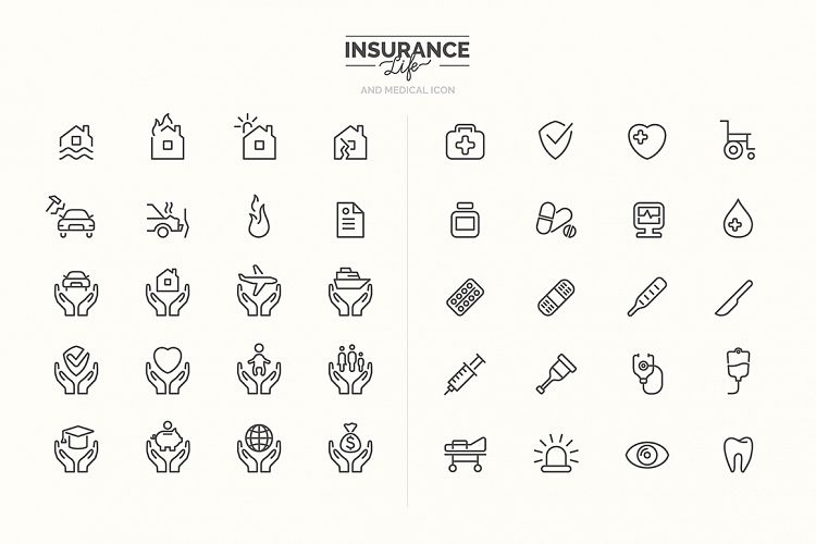 Insurance and Medical icons