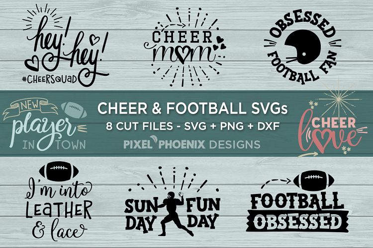 Cheer and Football SVG bundle - 8 designs
