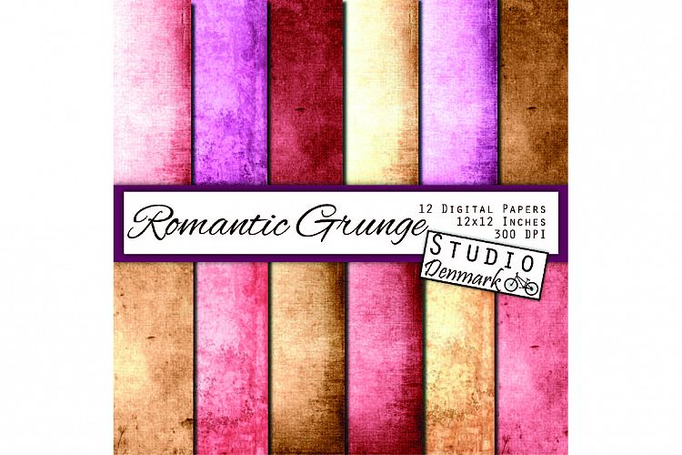 Romantic Grunge Digital Scrapbook Paper