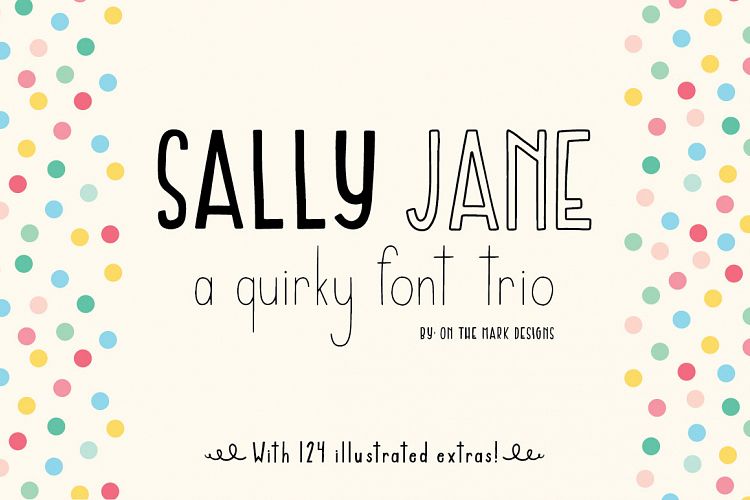 Sally Jane San Serif Font Trio