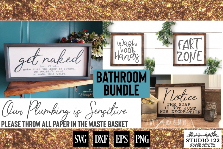 Funny Bathroom Sign Bundle