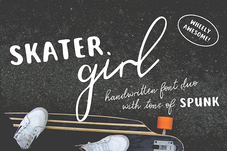 Skater Girl Font Duo
