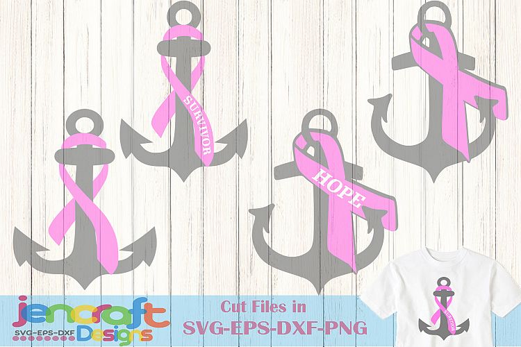 Hope Anchors Cancer Awareness Bundle Breast Cancer SVG Pink