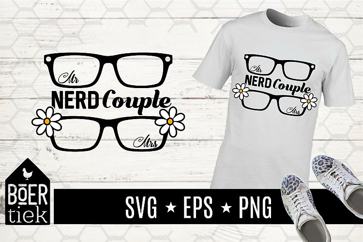 Nerd couple, SVG file, cutting file