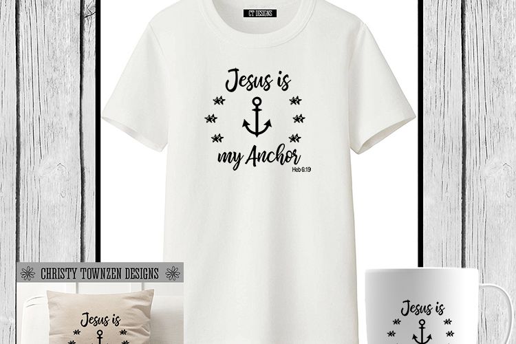 Jesus Is My Anchor Bible Verse SVG Design