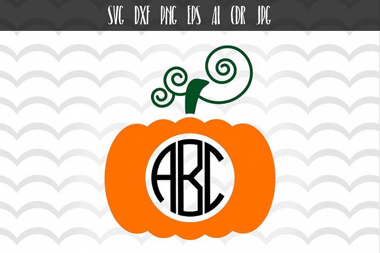 Pumpkin Monogram Frames SVG