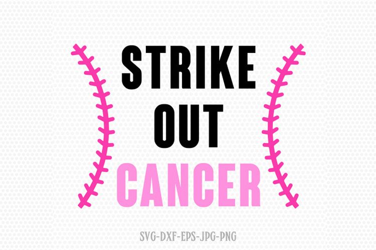 Strike out cancer svg, breast cancer ribbon svg