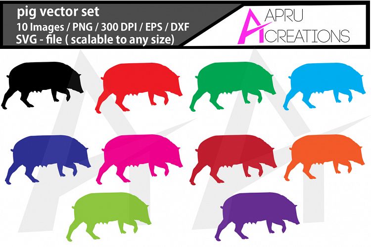pig, pig silhouette, pig clipart, pig illustration, commercial use, pig SVG , EPS, DXF , PNG vector