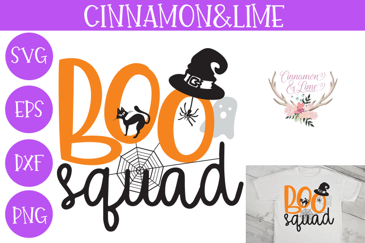 Boo Squad Kids Halloween SVG Cut File