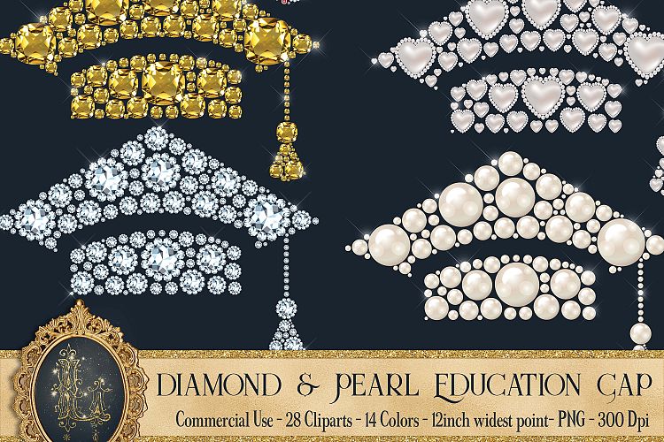 28 Diamond   Pearl Education Clip Arts, Pearl Graduation Kit