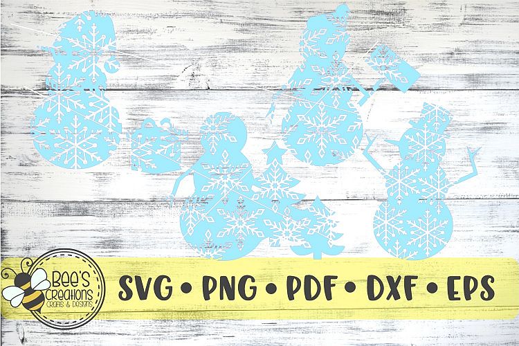Snowman Snowflake Mandala SVG