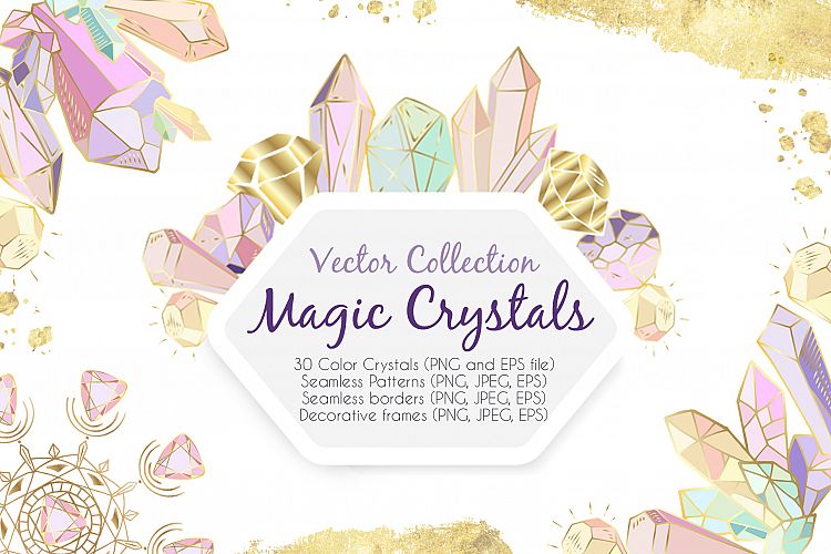 Magic Crystals - vector collection