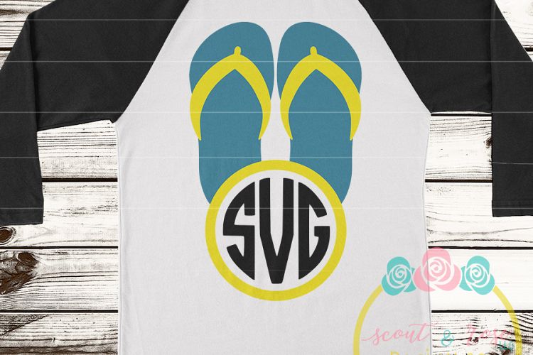 Flip Flip Monogram Frame SVG DXF PNG